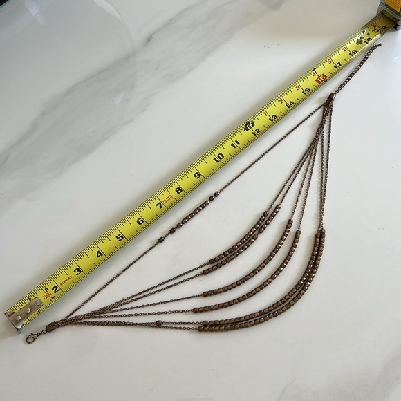 New Anthropologie Copper layer Necklace in gift bag - Picture 7 of 8